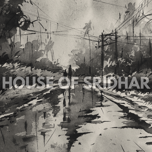 After Rain – Monochrome Watercolor Landscape | Fine Art Print