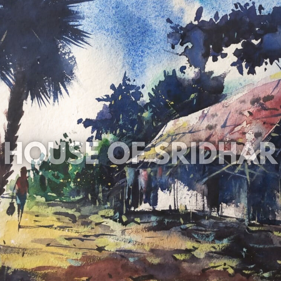 Village Morning – Watercolor Art | Fine Art Print