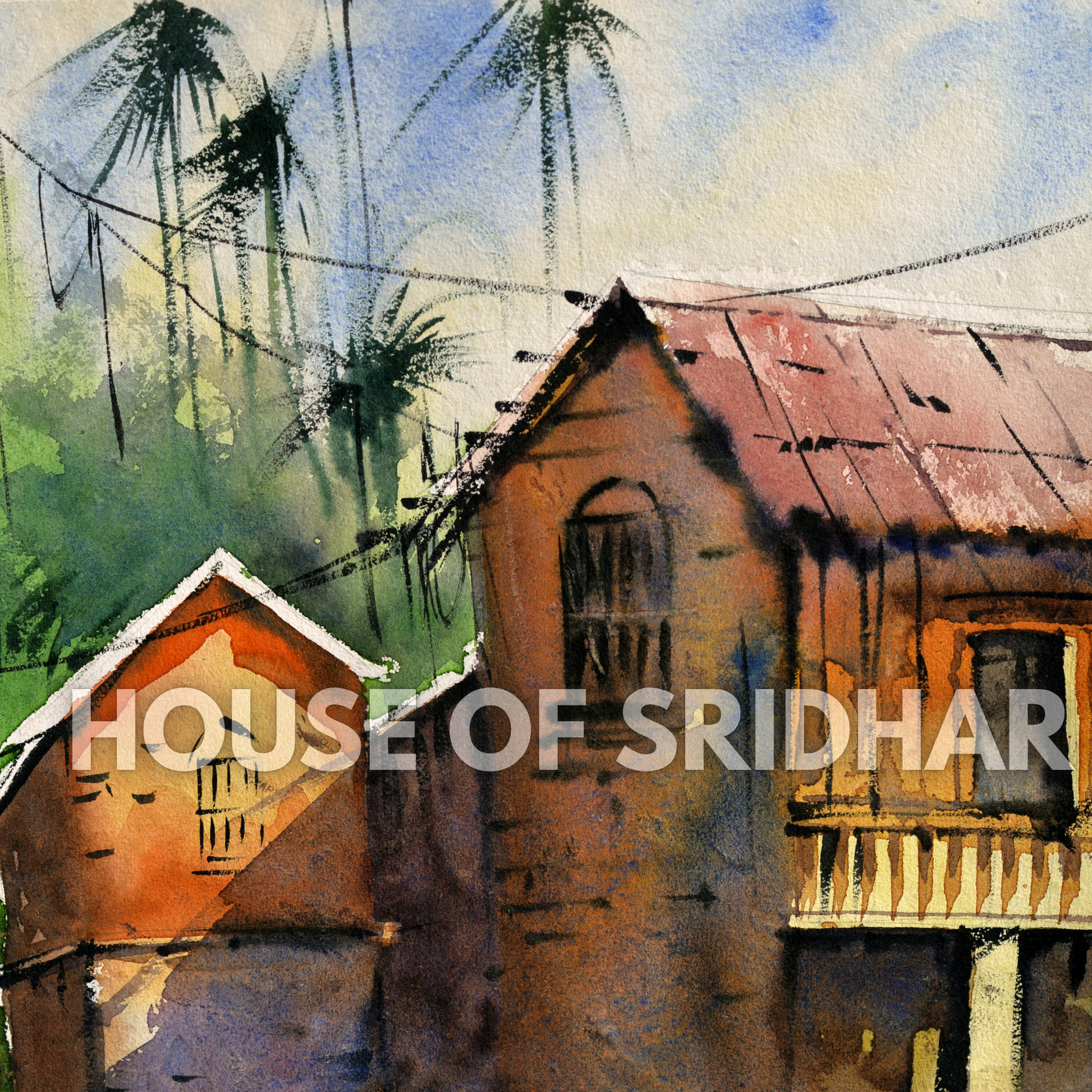 Steps by the River – Watercolor Art | Fine Art Print